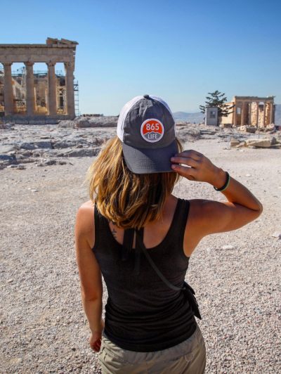 865 Life Hat in Athens, Greece at The Parthanon